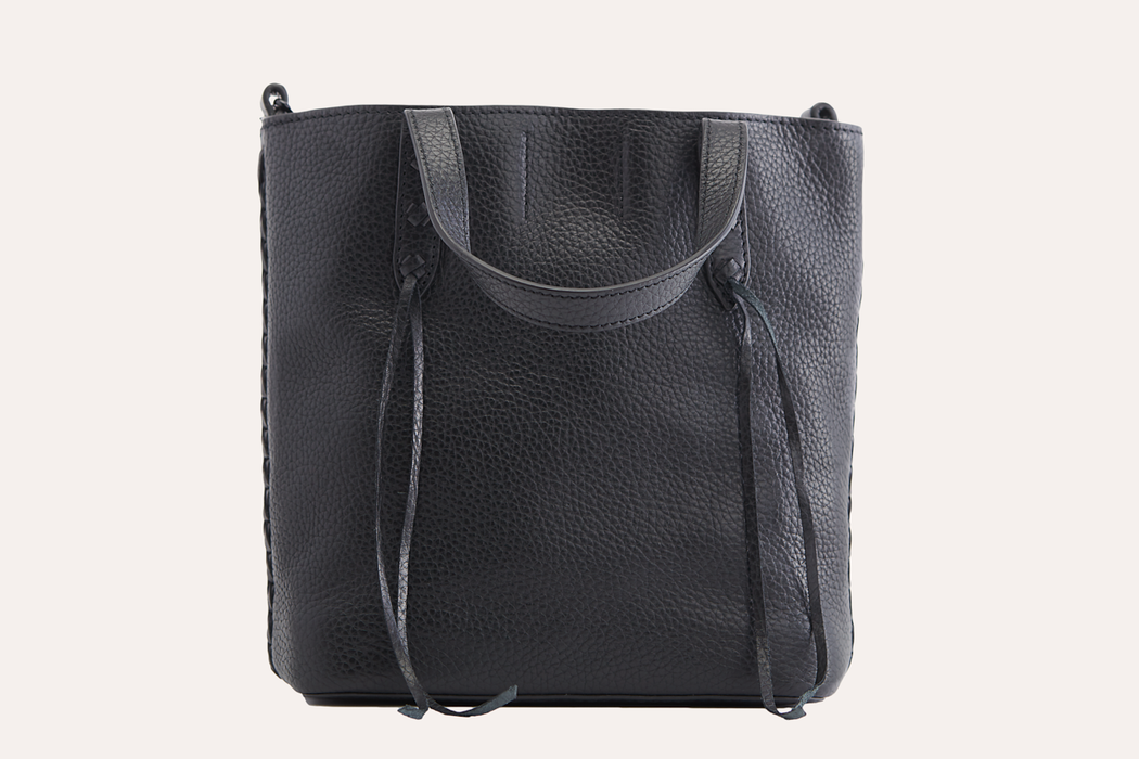 Side Weaved Leather Tote