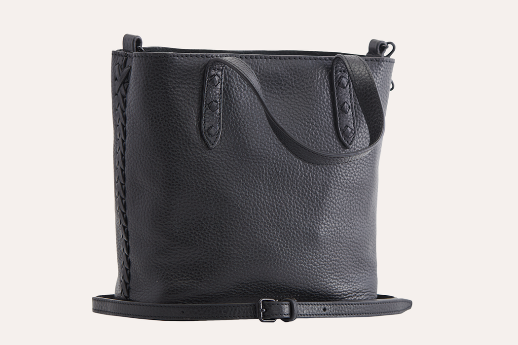 Side Weaved Leather Tote