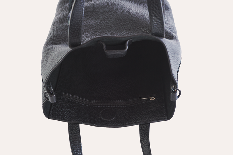 Side Weaved Leather Tote