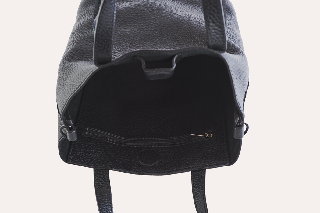 Side Weaved Leather Tote