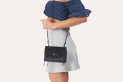 Two-Tone Leather & Suede Crossbody