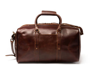 Samantha Big Mouth Leather Duffle Brown