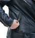 Lina Genuine Leather Biker Jacket For Women Zipper Closure Black