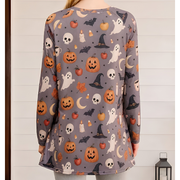 Women's Loose Fit Long Sleeve Tunic Top