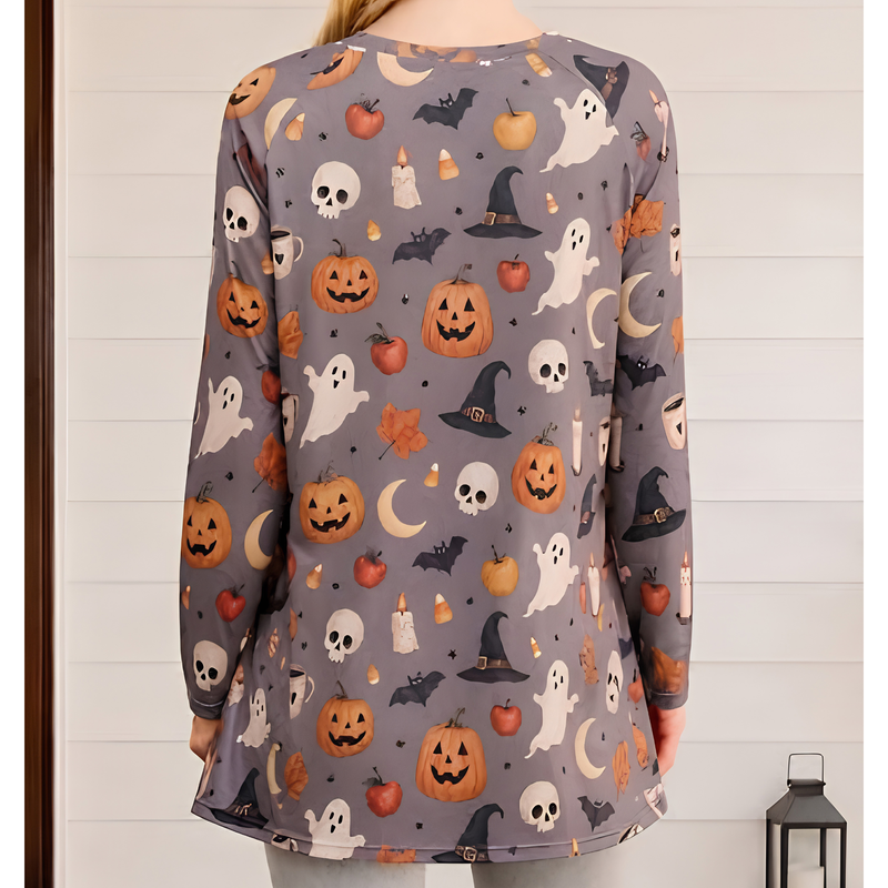 Women's Loose Fit Long Sleeve Tunic Top