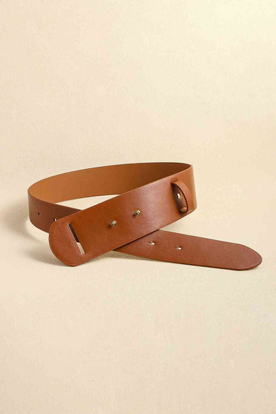 PU Leather Wide Belt for Women – Stylish Adjustable Waist Belt