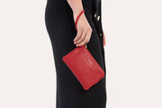 Genuine Pebble Leather Wristlet