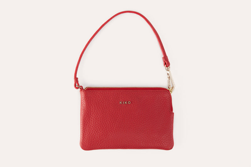 Genuine Pebble Leather Wristlet