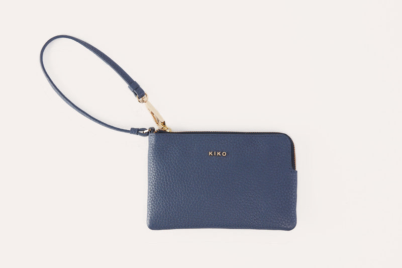 Genuine Pebble Leather Wristlet