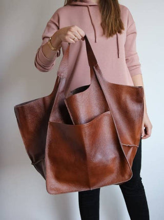 Donna Women's Shoulder Bag Large Capacity Soft Leather Handbag