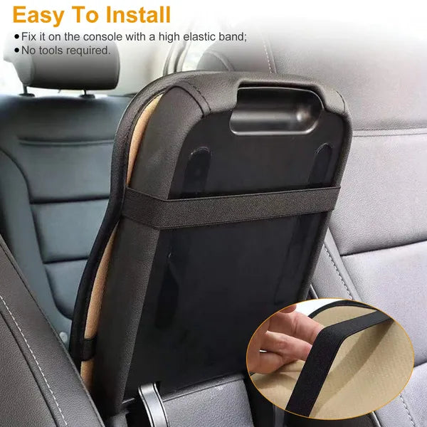 Car Armrest Pad Cover PU Leather Center Console Cushion Anti-Slip