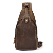 Rustic Leather Chest Bag | Single Strap Backpack