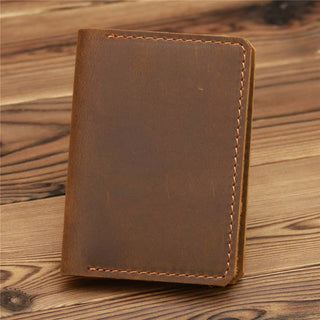 Kyle Genuine Leather Handmade Wallet Brown