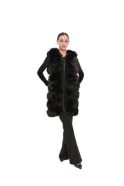 Genuine Polar Fox Fur Vest – 90 cm Longline