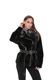 Genuine Silver Fox Trim Coat