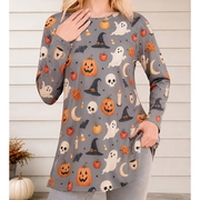 Women's Loose Fit Long Sleeve Tunic Top