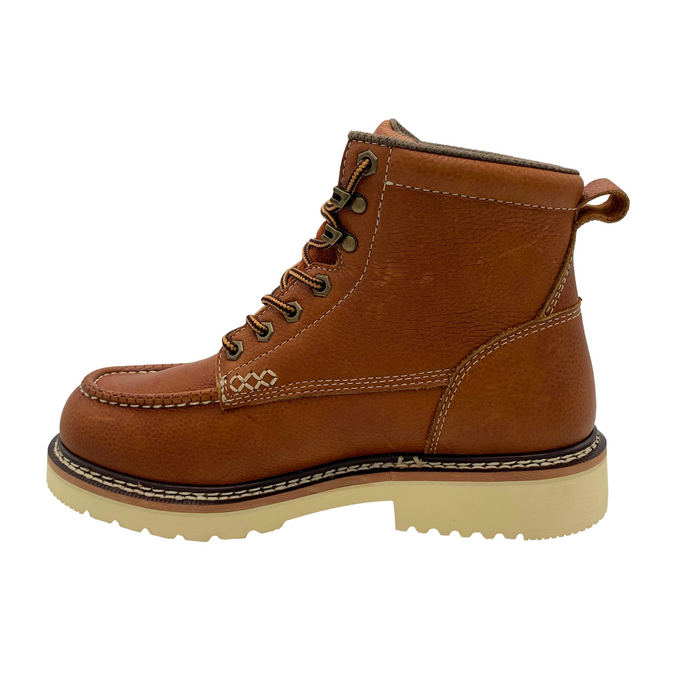 Men's Apex 6" SR Moc-Toe Work Boot Tumble Brown