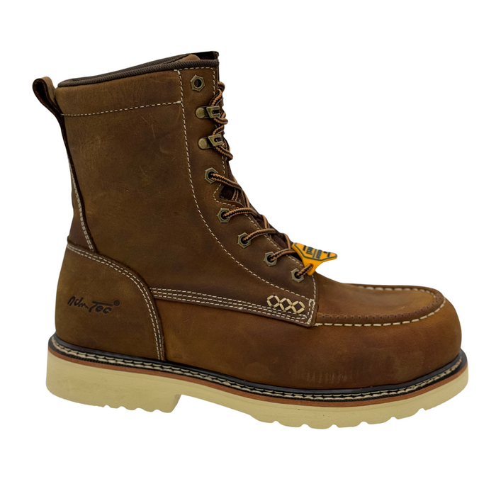 AdTec Apex Men's 8" SR Moc-Toe Work Boot — Brown