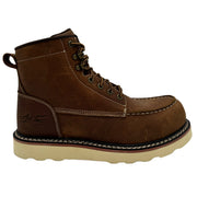 Rancho Men's 6" Crazy Horse Moc-Toe Work Boot — Brown