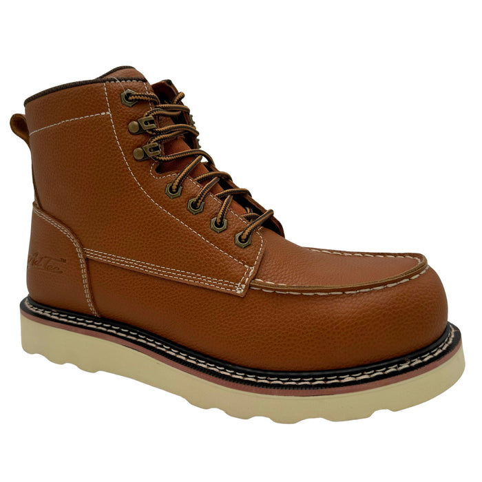 Men's 6" Tumbled Comp Toe Moc Work Boot – Rancho Saddle Tan