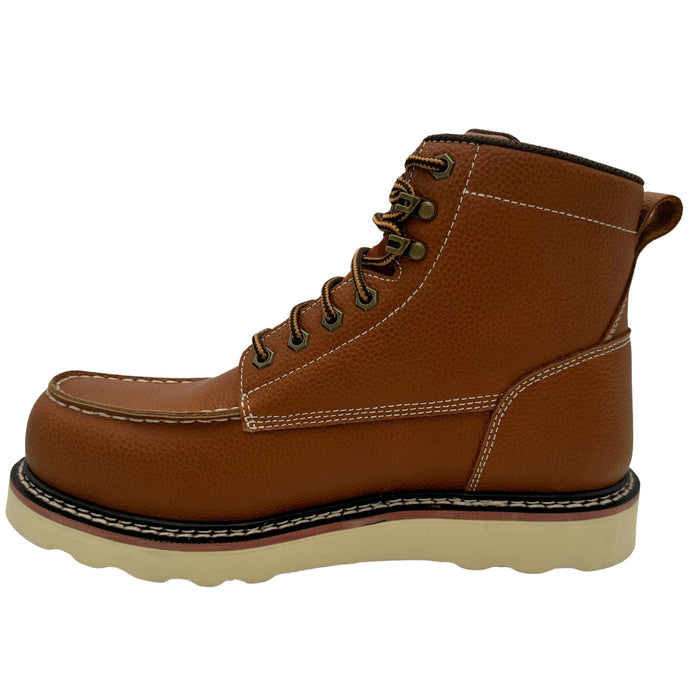 Men's 6" Tumbled Comp Toe Moc Work Boot – Rancho Saddle Tan