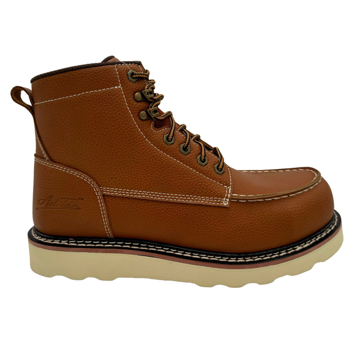 Men's 6" Tumbled Comp Toe Moc Work Boot – Rancho Saddle Tan