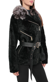 Genuine Silver Fox Trim Coat