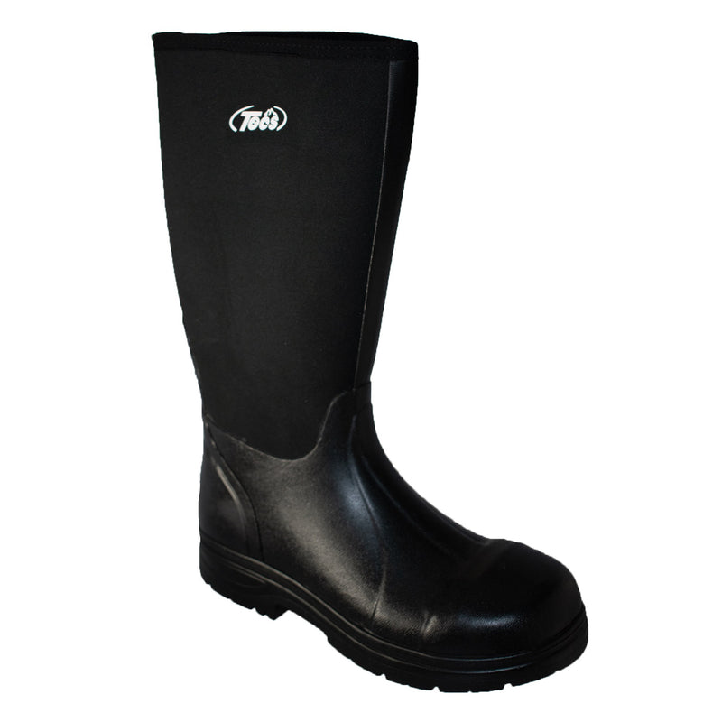 Men's 16" Black Waterproof Rubber Soft Toe Boot