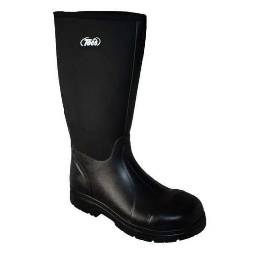 Men's 16" Black Waterproof Rubber Soft Toe Boot
