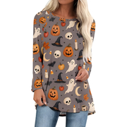 Women's Loose Fit Long Sleeve Tunic Top