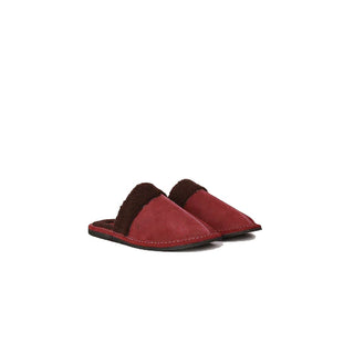 Dahlia Women's Fashion Cow Split Leather Fur Mules