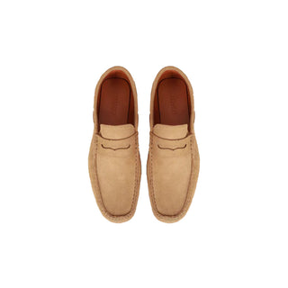 Hayden Men's Premium Camel Suede Leather Mules Camel & White