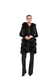 Genuine Polar Fox Fur Vest – 90 cm Longline
