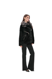 Genuine Silver Fox Trim Coat