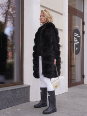 Genuine Polar Fox Fur Vest – 90 cm Longline