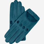 Alessa (turquoise) - Classic lambskin leather driving gloves