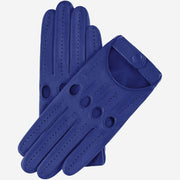 Alessa (blue) - Classic lambskin leather driving gloves