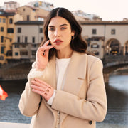 Alessa (pink) - Classic lambskin leather driving gloves