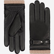 Alonzo (black) - Lambskin leather gloves with cashmere lining & touchscreen feature