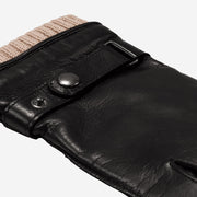 Alonzo (black) - Lambskin leather gloves with cashmere lining & touchscreen feature