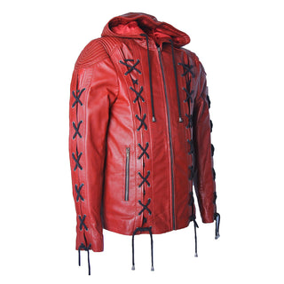 Arrow Arsenal Suit Hooded Genuine Leather Jacket