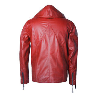 Arrow Arsenal Suit Hooded Genuine Leather Jacket