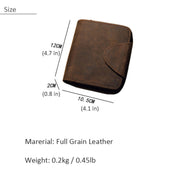Full Grain Leather Trifold Wallet for Men