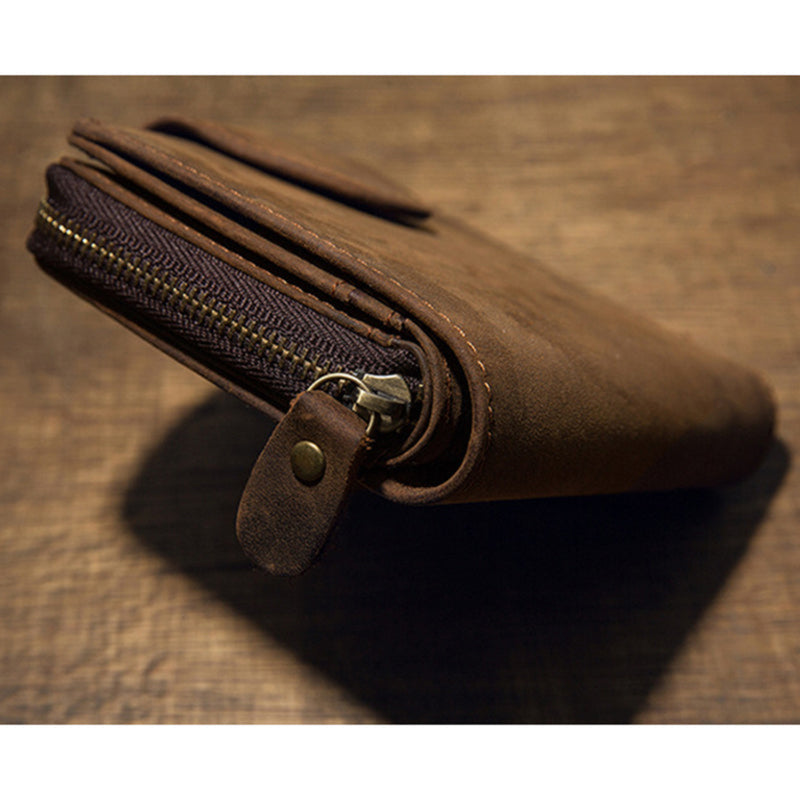 Full Grain Leather Trifold Wallet for Men