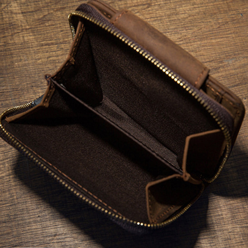 Full Grain Leather Trifold Wallet for Men