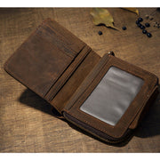 Full Grain Leather Trifold Wallet for Men