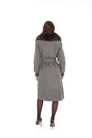 Genuine Polar Fox Wool Coat