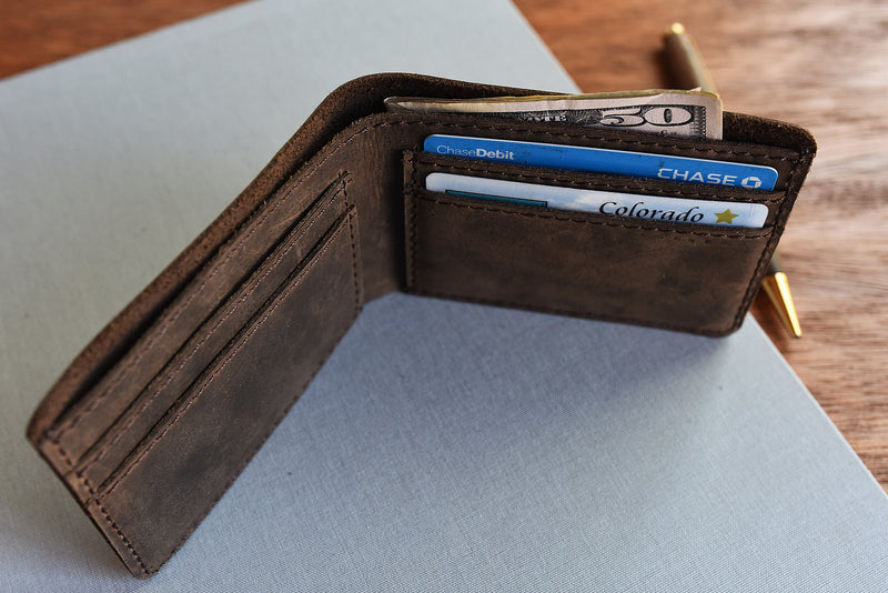 Compact Leather Four Card Wallet