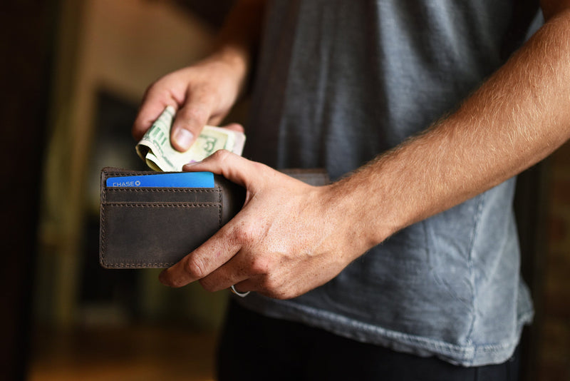 Compact Leather Four Card Wallet