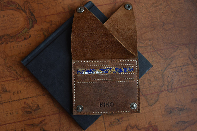 Leather Wing Fold Card Case